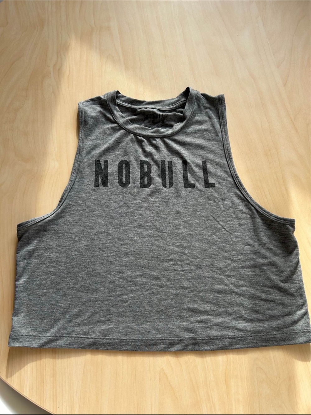 NOBULL Women's Gray Cropped Muscle Tank
